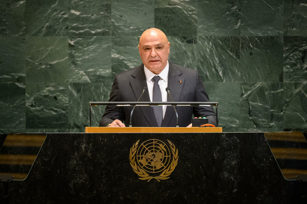 الرئيس اللبناني جوزيف عون يلقي كلمة في المناقشة العامة للدورة الثمانين للجمعية العامة.